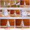 2 Pieces Christmas White Tree with Stand Weather Resistant PVC Artificial Christmas Tree Easy Assemble Fake Xmas Tree
